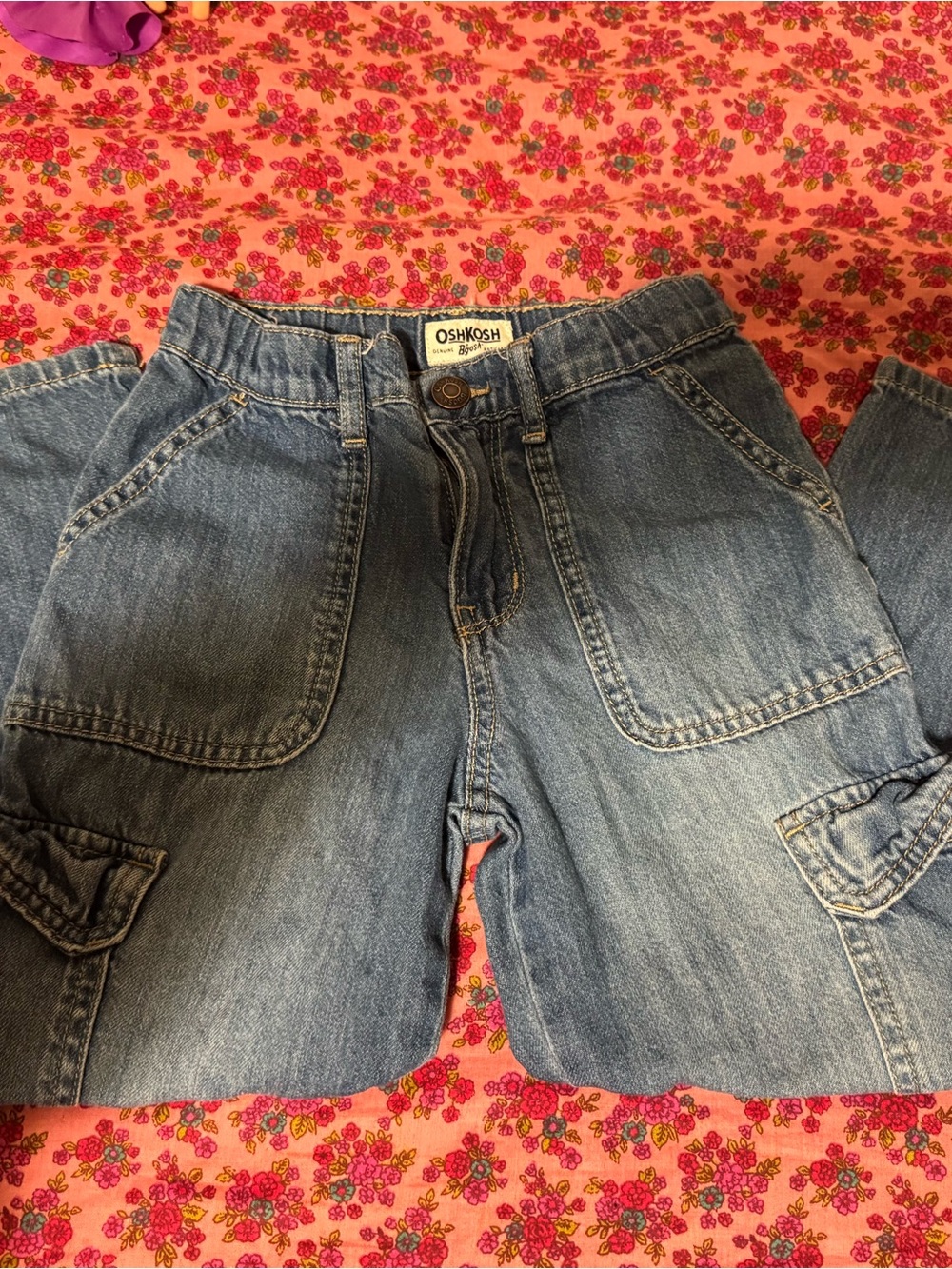 OshKosh B'gosh Light Blue Denim Cargo Jeans